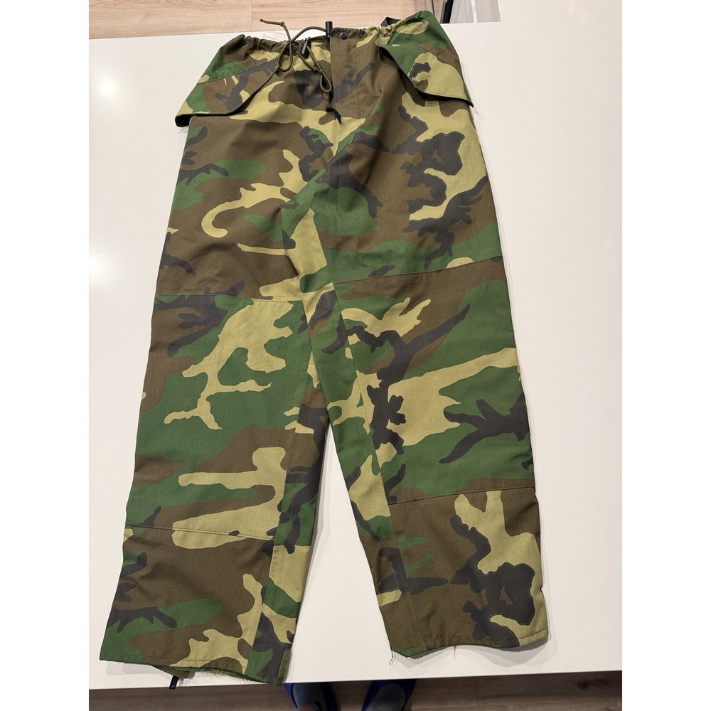 US Military Cold Weather Woodland Camo Trousers ECWCS Pants Waist 35-39